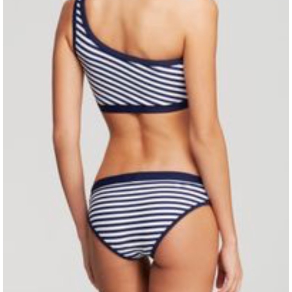 Shoshanna Navy Stripe Hipster Bikini Bottom
